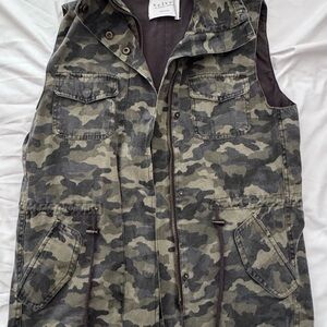 Velvet by Graham & Spencer Camouflage Army Hooded Vest
